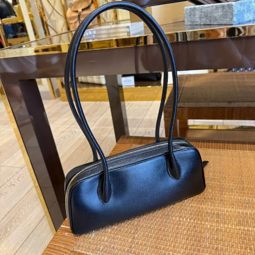 Tory Burch Rory Textured Box Satchel 184782 $400 Black